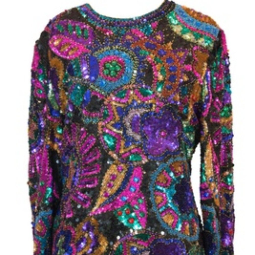 Vintage Laurence Kazar Sequin Top